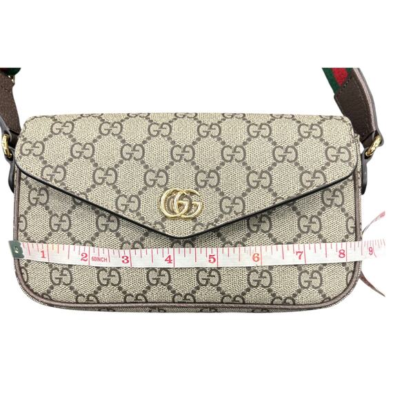 Gucci Ophidia Pochette in Beige and Ebony Supreme GG Canvas Shoulder Bag - Picture 5 of 7